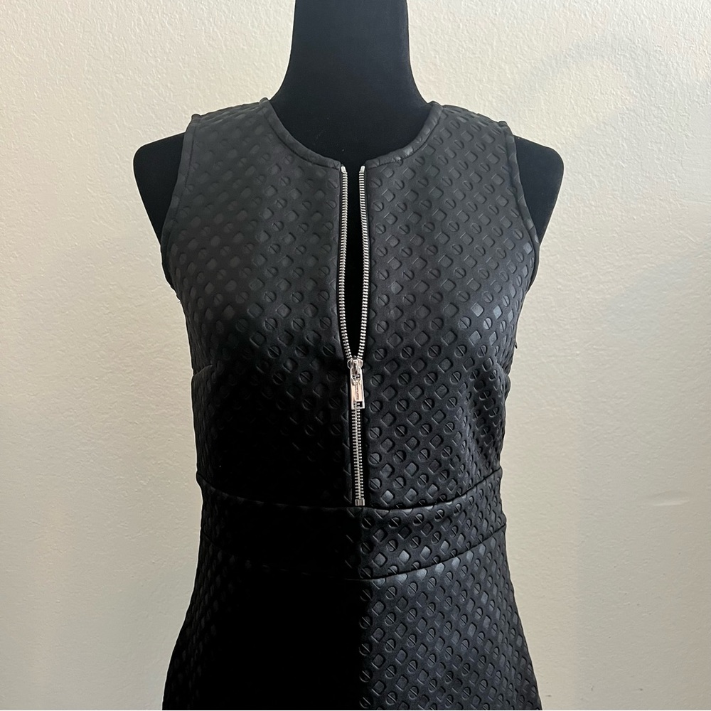 Michael Kors Black Scuba Zip Dress